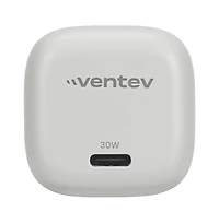 Ventev 30W Ultrafast Usb C Universal GaN Mini Wall Charger-White