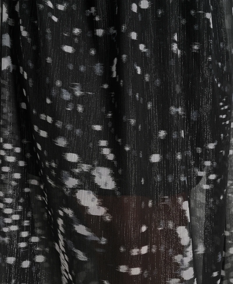 Dkny Women's Crinkle Detail Fit and Flare Midi Dress