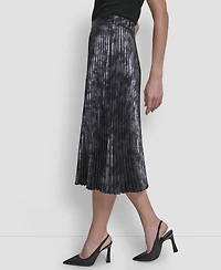 Dkny Women's Pleat Detail Midi Skirt