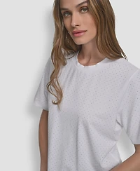 Dkny Women's Embellished Crewneck Top