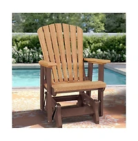 American Furniture Classics Fan Back Glider Made in the Usa- Cedar, Tudor Brown