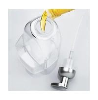 iDesign Acrylic Kitchen Sink Caddy with Soap Dispenser - Clear/Brushed Nickel