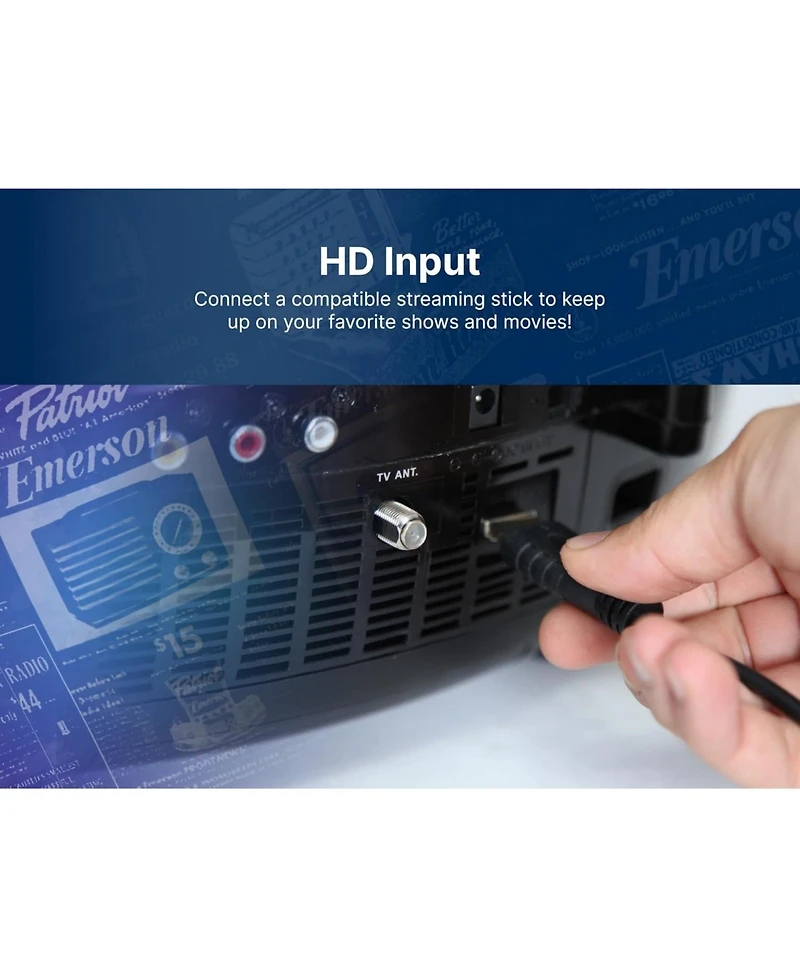 Emerson Edl-2870H Bluetooth Boombox Dvd Player with 7'' Lcd Screen, Tv Tuner and Radio