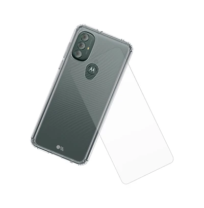 Case-Mate Protection Pack Tough Case and Glass Screen Protector for Motorola Moto G Power (2022)