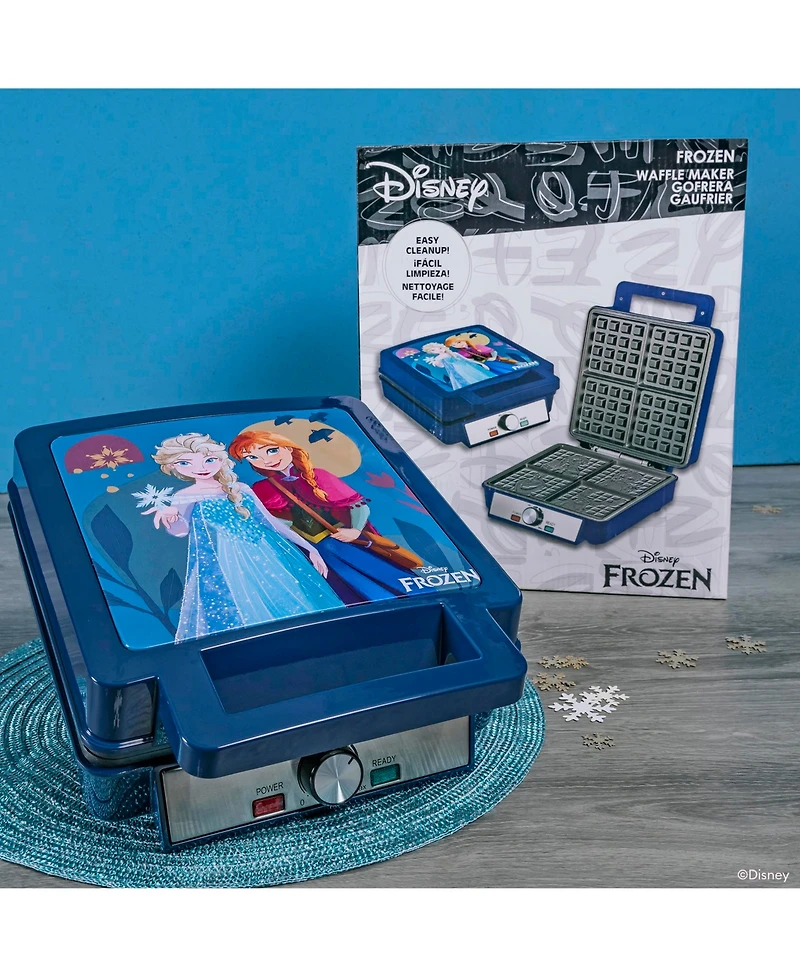 Uncanny Brands Disney Frozen Elsa, Anna, and Olaf Deluxe Waffler - Your Favorite Frozen Characters on Your Waffles