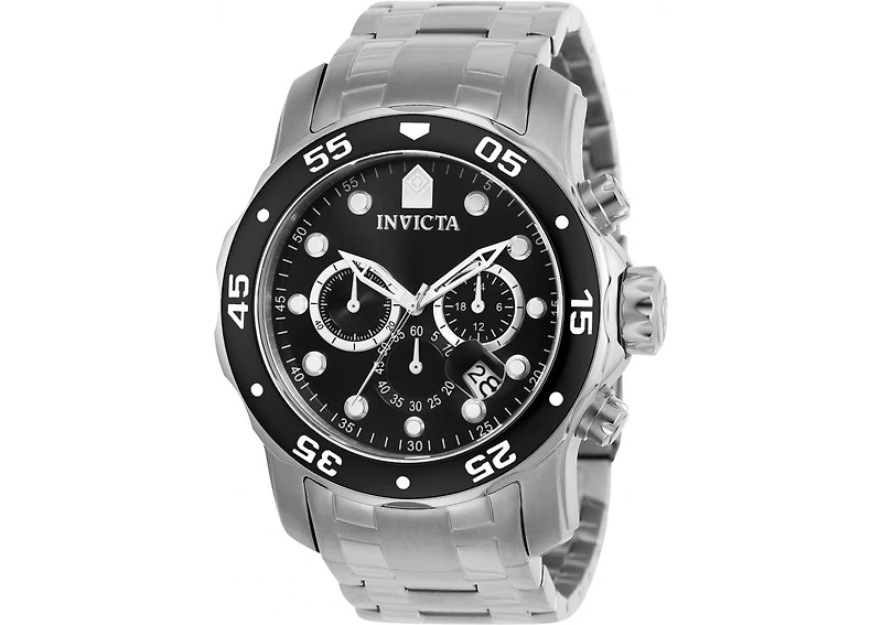 Invicta Men's 0069 Pro Diver Quartz Chronograph Black Dial Watch