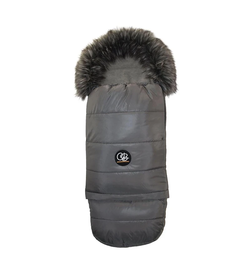 Cover Baby Baby Cover 0-3 Years Organic Premium Gray Wool Adjustable Footmuff in Pastel Dark Gray