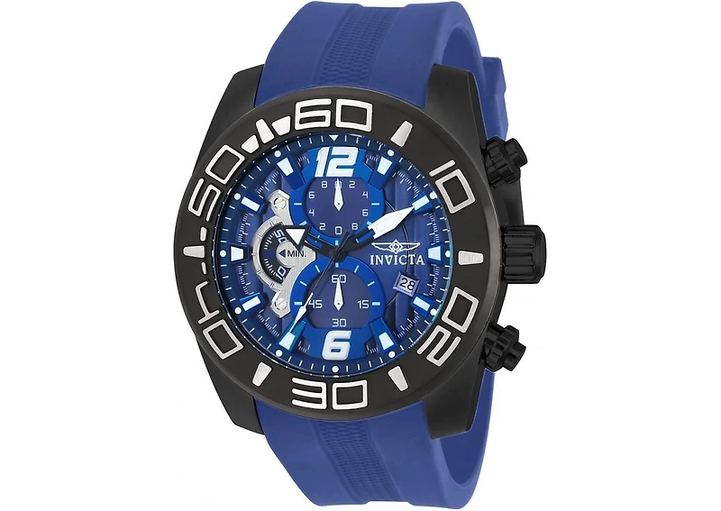 Invicta Men's 22812 Pro Diver Quartz 3 Hand Blue Dial Watch