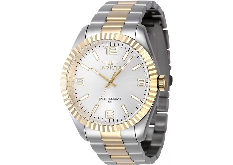 Invicta Men's Specialty Quartz 3 Hand Silver Dial Watch