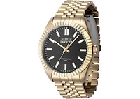 Invicta Men's Specialty Quartz 3 Hand Black Dial Watch