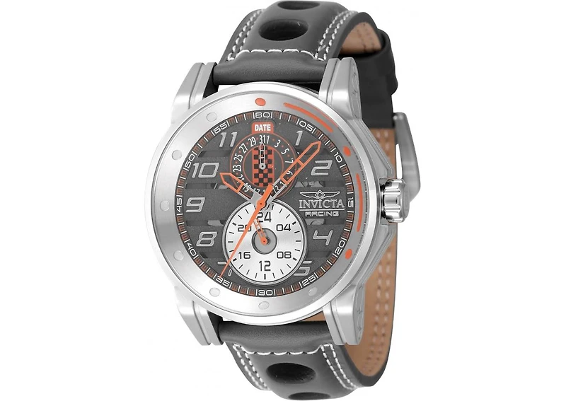 Invicta Men's 47535 Invicta Racing Quartz Multifunction Silver, Orange, Grey, Gunmetal Dial Watch