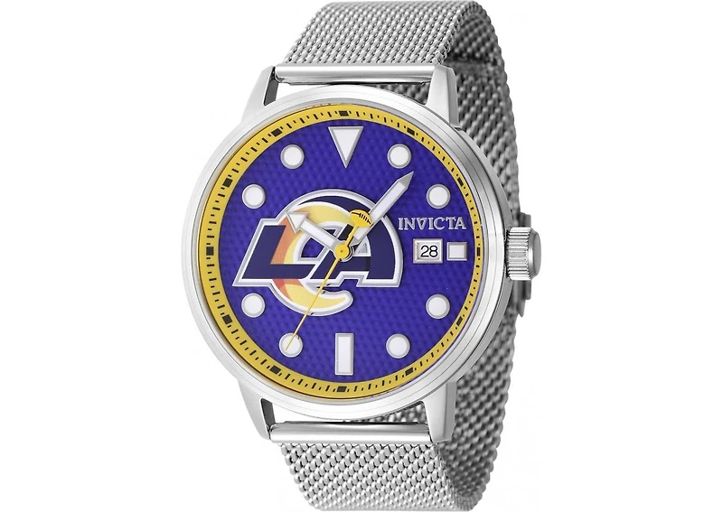 Invicta Men's 47986 Nfl Los Angeles Rams Quartz 3 Hand Blue Dial Watch