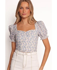 Petal and Pup Noel Cotton Top - Parisian Bloom