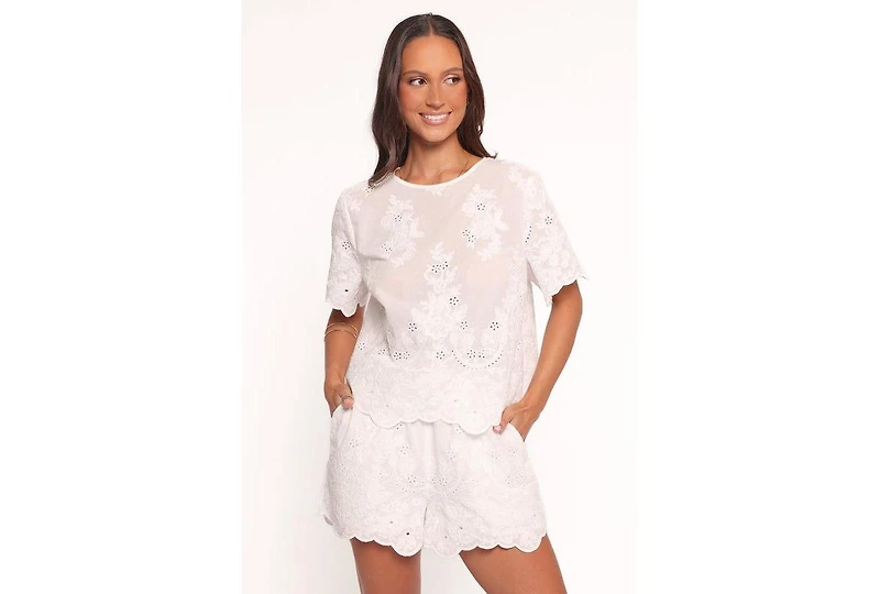 Petal and Pup Women's Tanis Embroidered Top - White