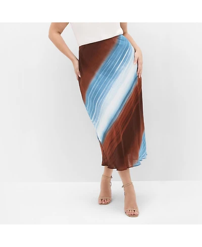 City Chic Women's Plus Levitate Print Skirt