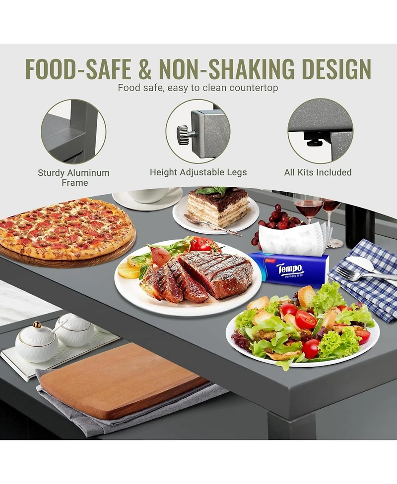Streamdale Furniture Powder-Coated Aluminum Outdoor Kitchen Style, Durability, Protection
