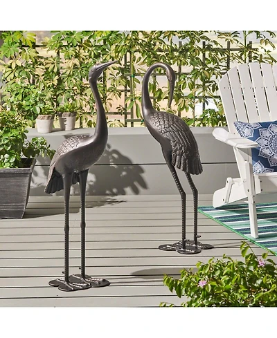 Streamdale Rust-Proof Aluminum Crane Garden Statue