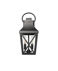 Streamdale Waterproof Matte Black Wall Sconce with Clear Glass Shade for Outdoor Use (1)