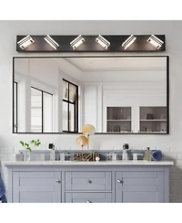 Streamdale Furniture 6-Light Led Vanity Light Sleek, Dimmable, Energy-Efficient