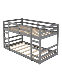 Streamdale Furniture Twin Over Twin Bunk Bed with Ladder