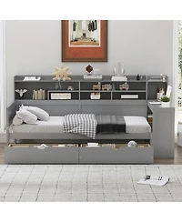 Streamdale Furniture Twin Daybed with Storage & Desk