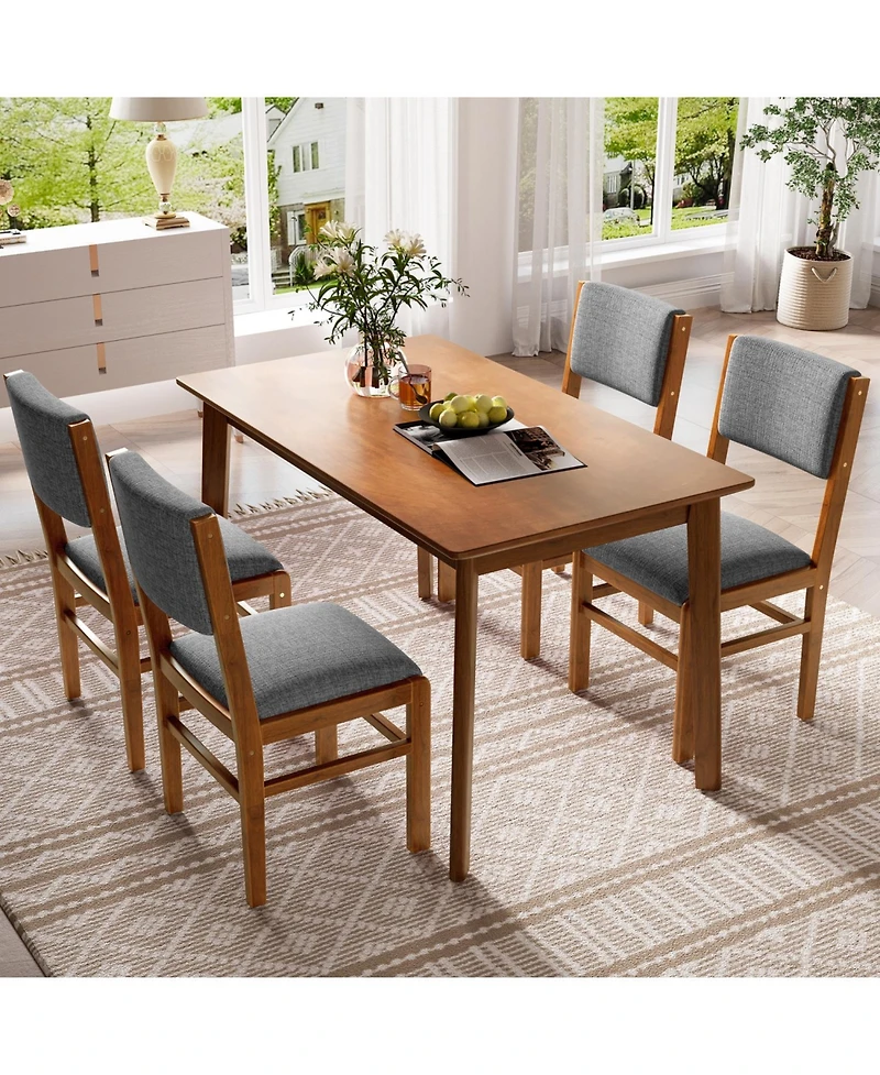 Streamdale Furniture Mid Century Modern 5-Piece Dining Set