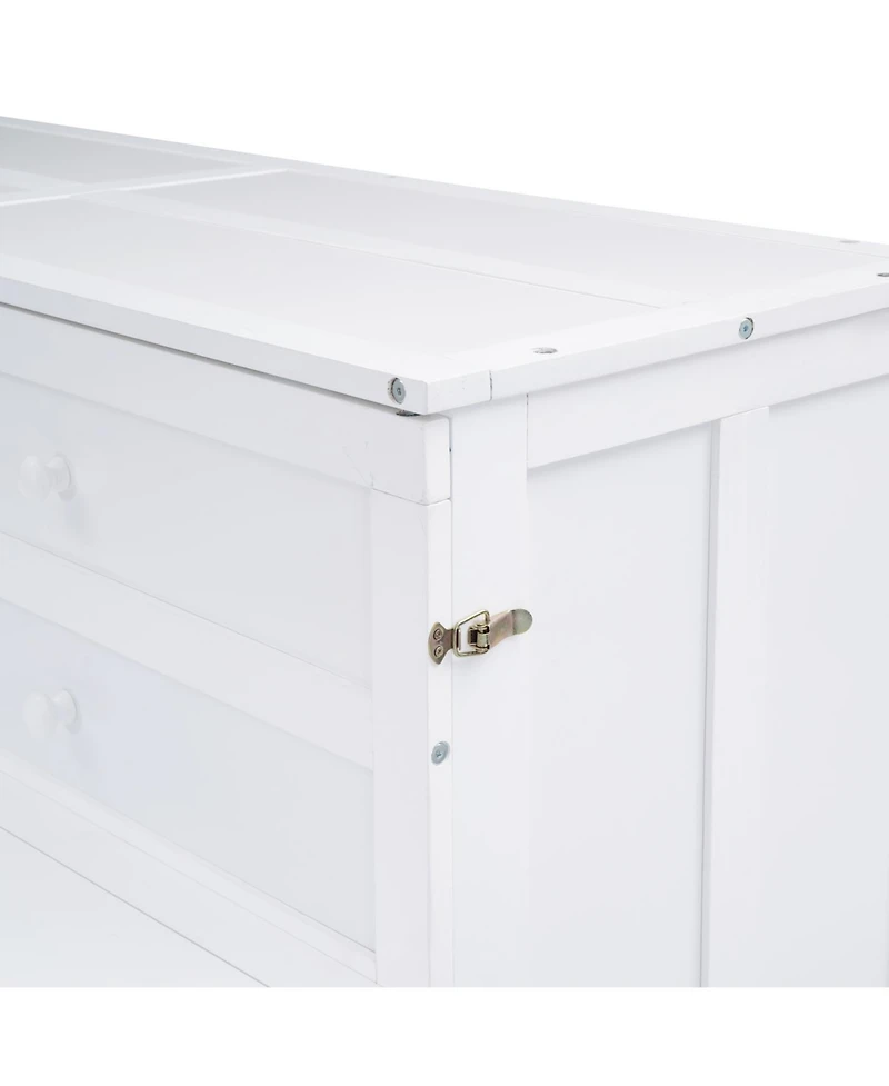 Streamdale Furniture Queen Size Murphy Bed with Built-In Charging Station and a Shelf