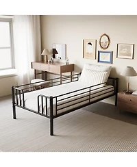 Streamdale Furniture Twin Metal Pull-Out Bunk Bed Black