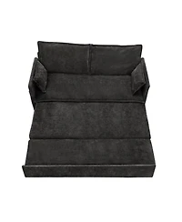 Streamdale Furniture 59.5" Chenille Sleeper Sofa Bed w/ Storage & Usb Ports