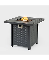 Streamdale Furniture 28-inch Iron Square Propane Fire Pit Table