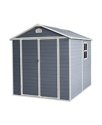 Streamdale Furniture 6x8 Resin Outdoor Storage Shed - Grey