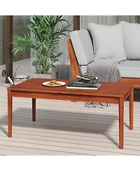 Streamdale Furniture Rustic Acacia Wood Outdoor Coffee Table