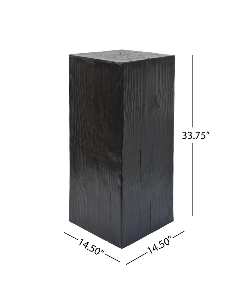 Streamdale Wood-Look Square End Table, Black, Indoor/Outdoor, 33.75"