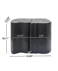 Streamdale Furniture Irregular End Table - Split Design, Indoor/Outdoor