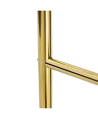 Streamdale Furniture Streamdale 70" Industrial Coat Rack - Wood & Steel, Double Hanger, Storage