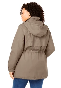 Woman Within Plus Fleece-Lined Taslon Anorak