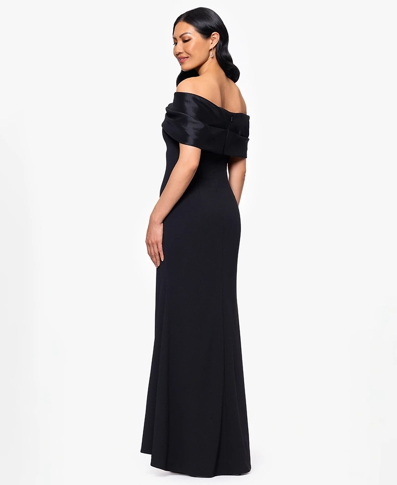 Betsy & Adam Petite Off-The-Shoulder Dress