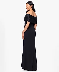 Betsy & Adam Petite Off-The-Shoulder Dress
