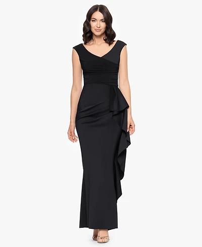 Betsy & Adam Petite Sleeveless Ruffle Detail Dress
