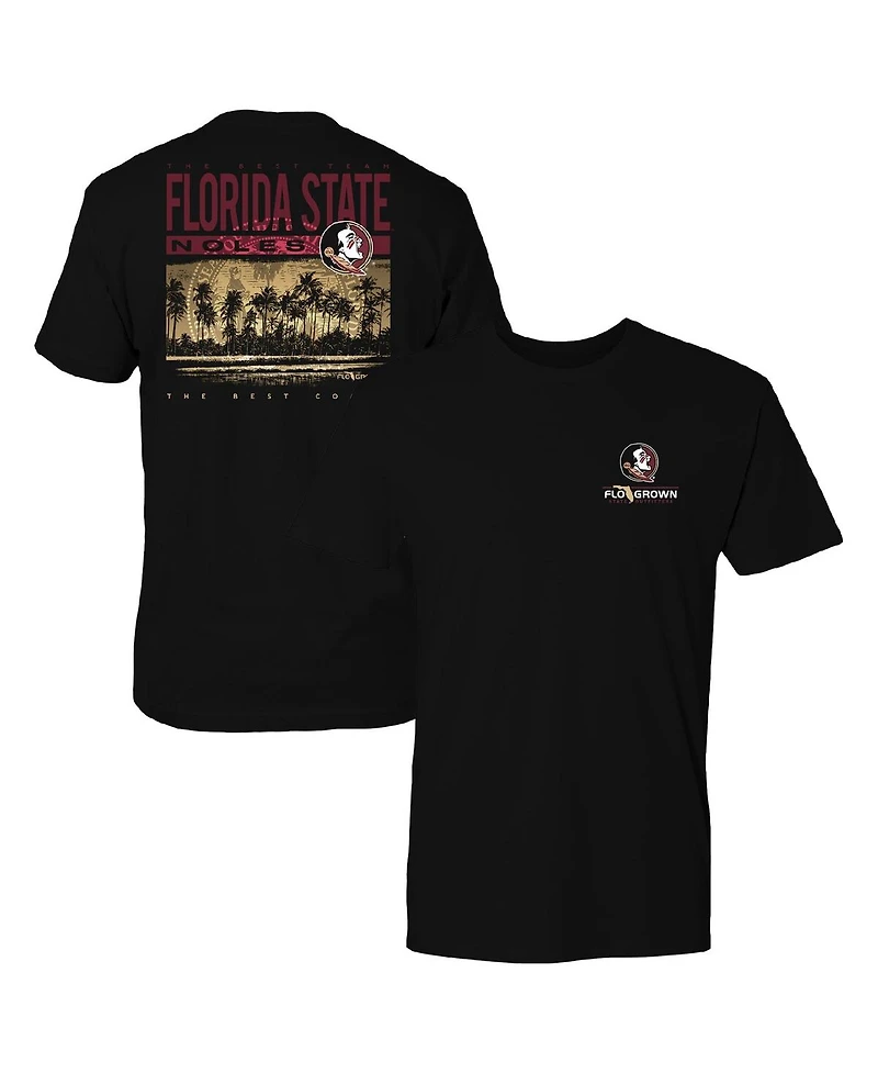 FloGrown Men's Black Florida State Seminoles Best Beach T-Shirt