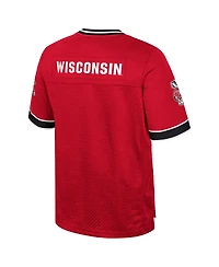 Colosseum Men's Red Wisconsin Badgers Nothing But The Hits Football Jersey