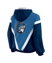 Wear by Erin Andrews Women's Navy/Blue Minnesota Lynx Color Block Full-Zip Windbreaker Jacket