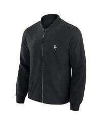 J. Palmer Men's Black Usc Trojans Lightweight Cover-4 Tri-Blend Full-Zip Jacket