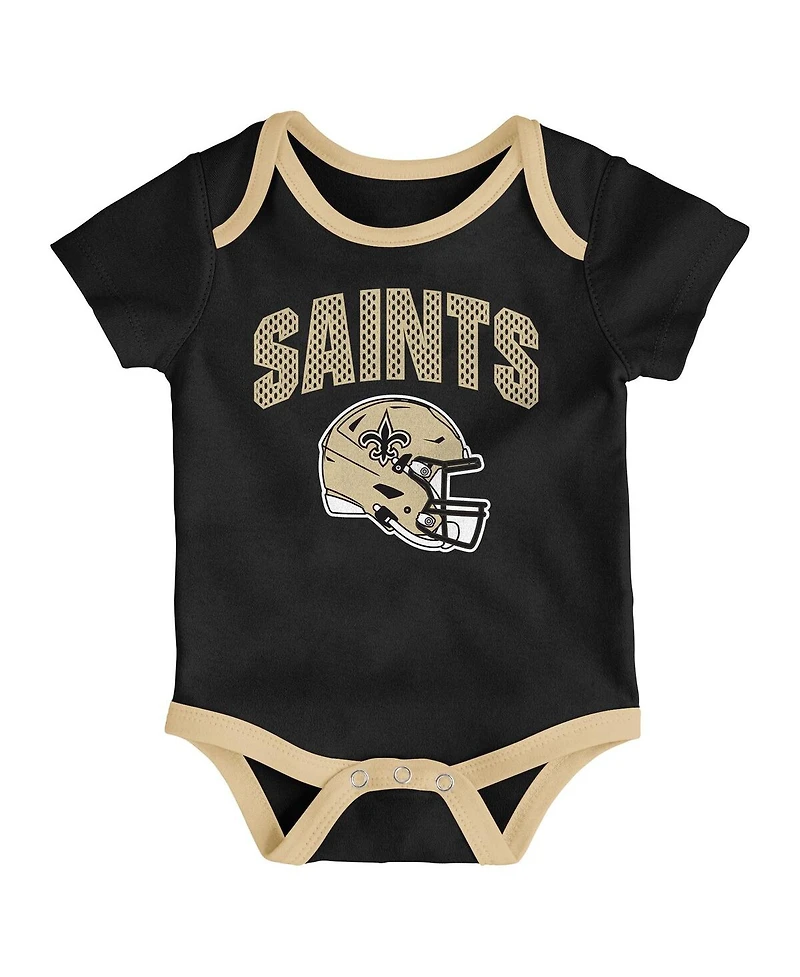Outerstuff Infant 3-Piece New Orleans Saints All Day Play Bodysuit Set