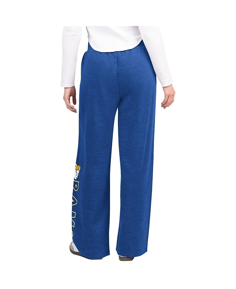 G-iii 4Her by Carl Banks Women's Royal Los Angeles Rams Field Wide Leg Sweatpants