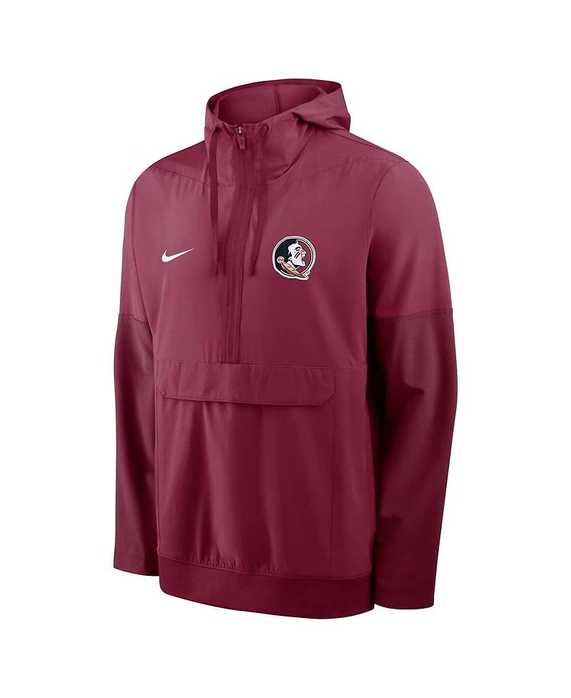 Nike Men's Garnet Florida State Seminoles Anorak Half-Zip Hoodie Jacket