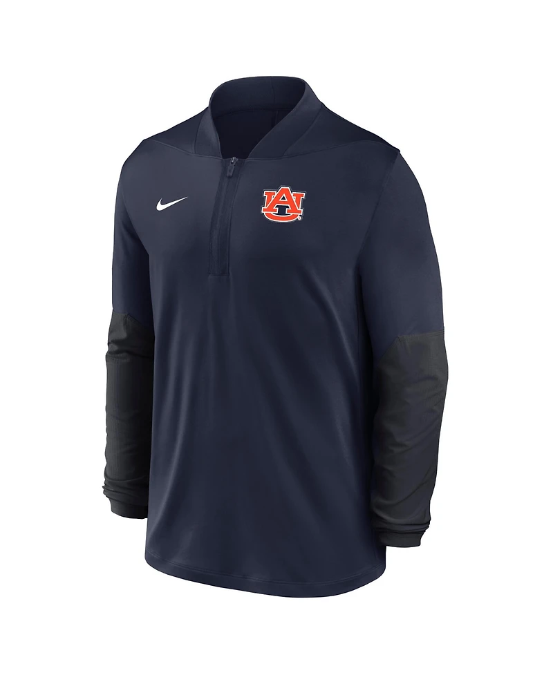 Nike Men's Navy Auburn Tigers One Goal Dri-fit Half-Zip Pullover Sweatshirt