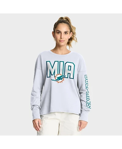 Fanatics Women's White Miami Dolphins Hometown Legacy Long Sleeve T-Shirt