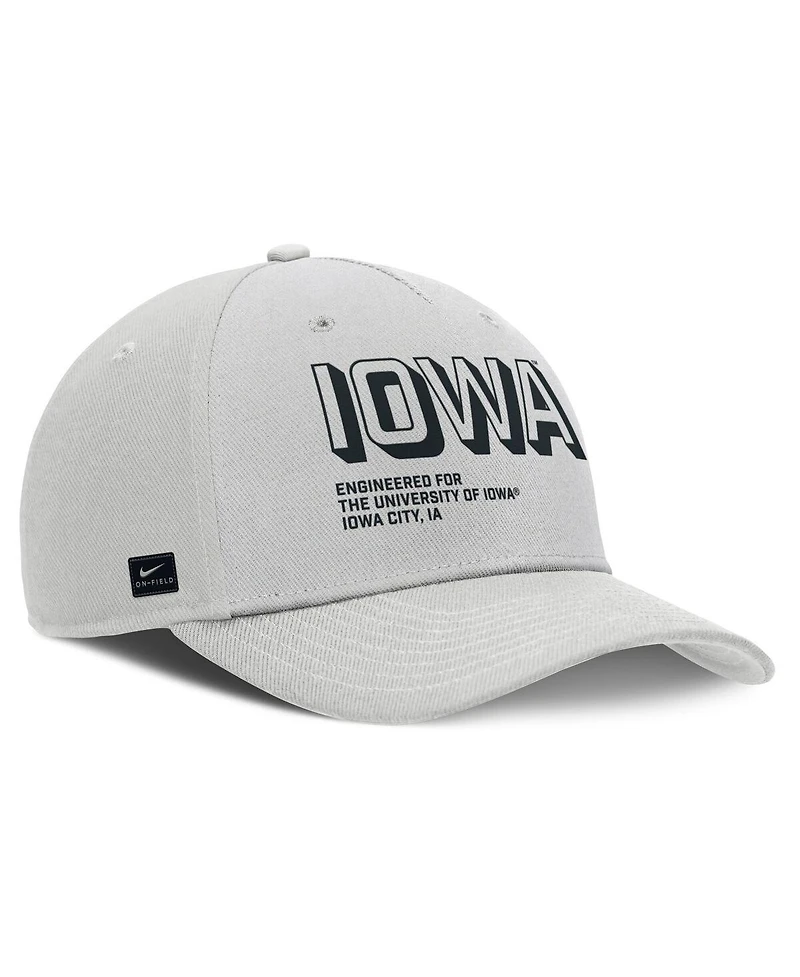 Nike Men's Gray Iowa Hawkeyes 2025 Sideline Dust Pinched Rise Adjustable Hat