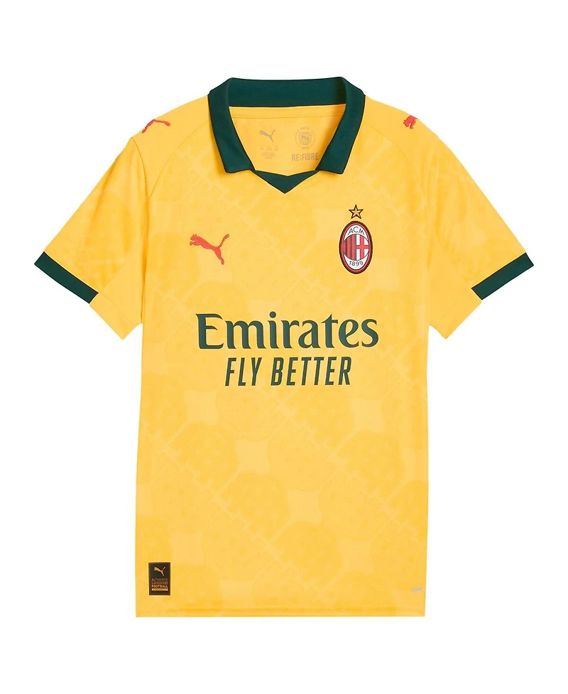 Puma Big Boys and Girls Yellow Ac Milan 2025/26 Third Replica Jersey